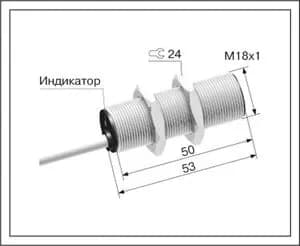 Индуктивный датчик ВБ2.18М.53.5.1.1.К - фото 1