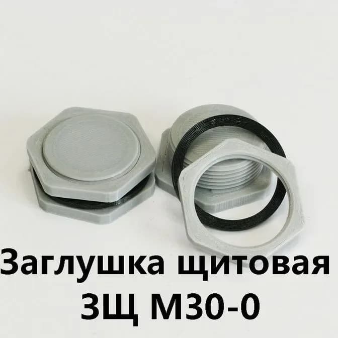 Заглушка щитовая ЗЩ М30-0 (глухая)Заглушка для отверстия 30-34 мм - фото 1
