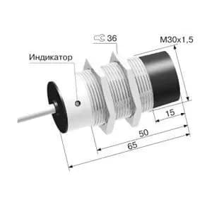 Индуктивный датчик ВБ2.30М.65.15.1.1.К - фото 1