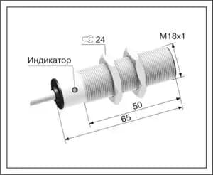 Индуктивный датчик ВБ2.18М.65.5.2.1.К - фото 1