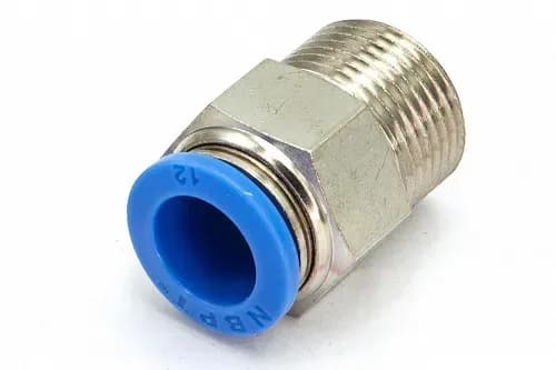 Пневмофитинг цанговый прямой с наружной резьбой PC 12-М20х1.5 - фото 1