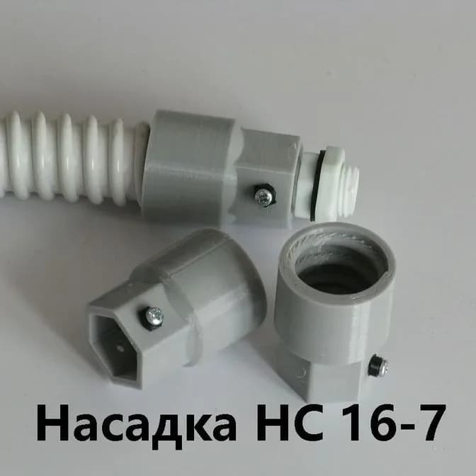 Насадка HC 16-7 с сальником PG-7 IP68 для гибкой армированной трубы DKC 16 IP68 - фото 1