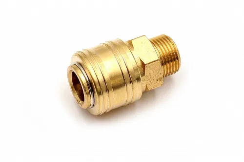 Пневмофитинг латунный БРС SM 3/8 "Мама" + наружная резьба (Евро)