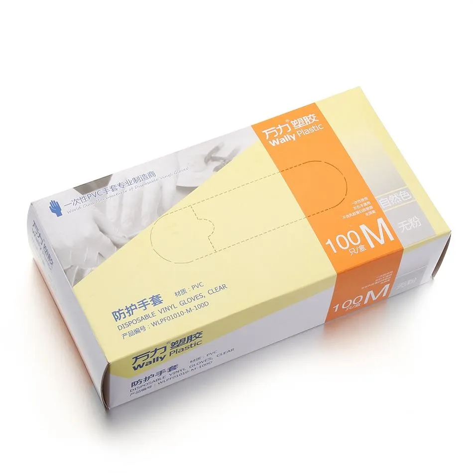 Перчатки одноразовые виниловые Wally Plastic - 100 шт (50 пар), S, M, L